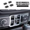 4x Carbon Fiber Window Lift Switch Button Cover Trim for Jeep Wrangler JL JT 18+