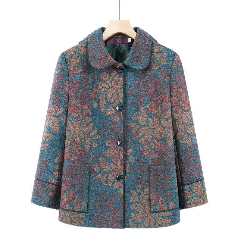 Middle-aged Autumn Women's Coat Velvet Thick Winter Clothes for The Elderly