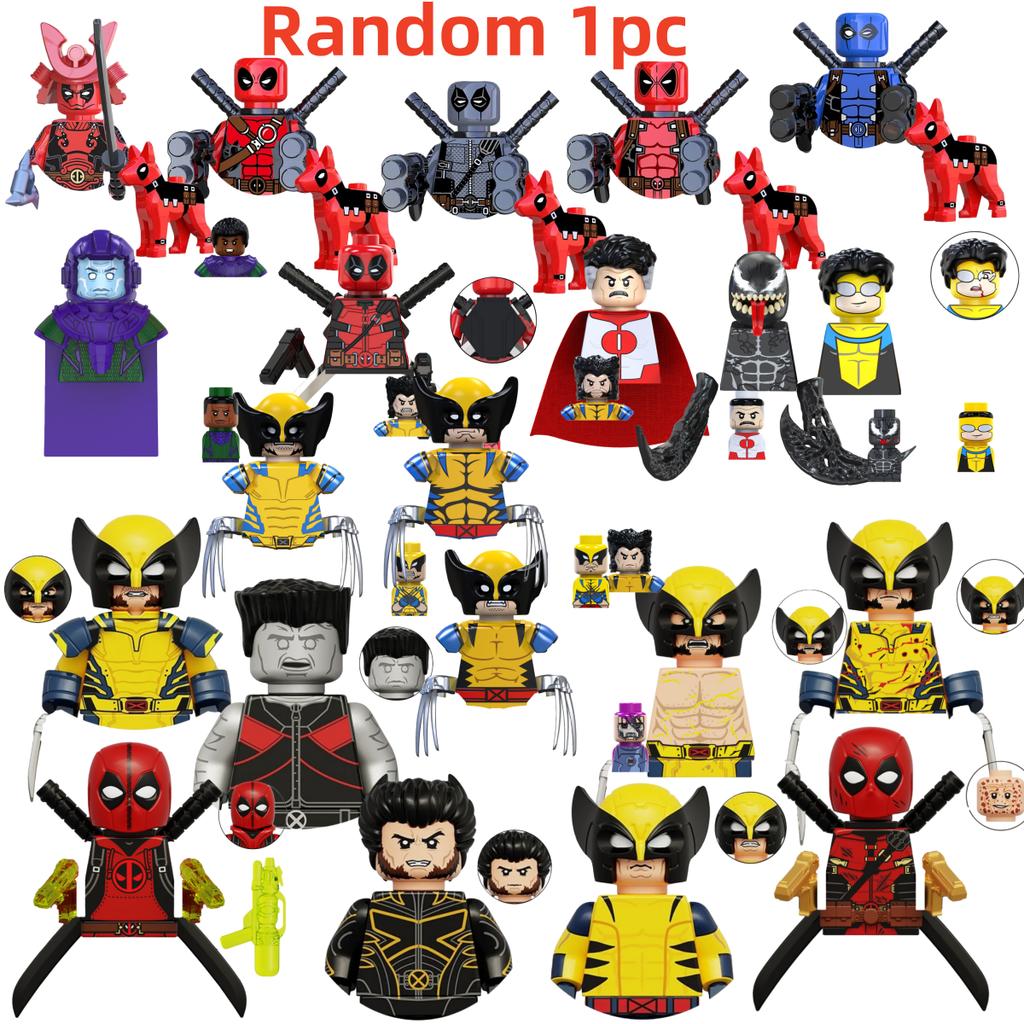 Ślepa Paczka Mini Klocki TV6205 Figurki Duży Goblin Spiderman Iron Man Venom Kapitan Hawk Deadpool Pancerz Boże Narodzenie Prezent Zabawka
