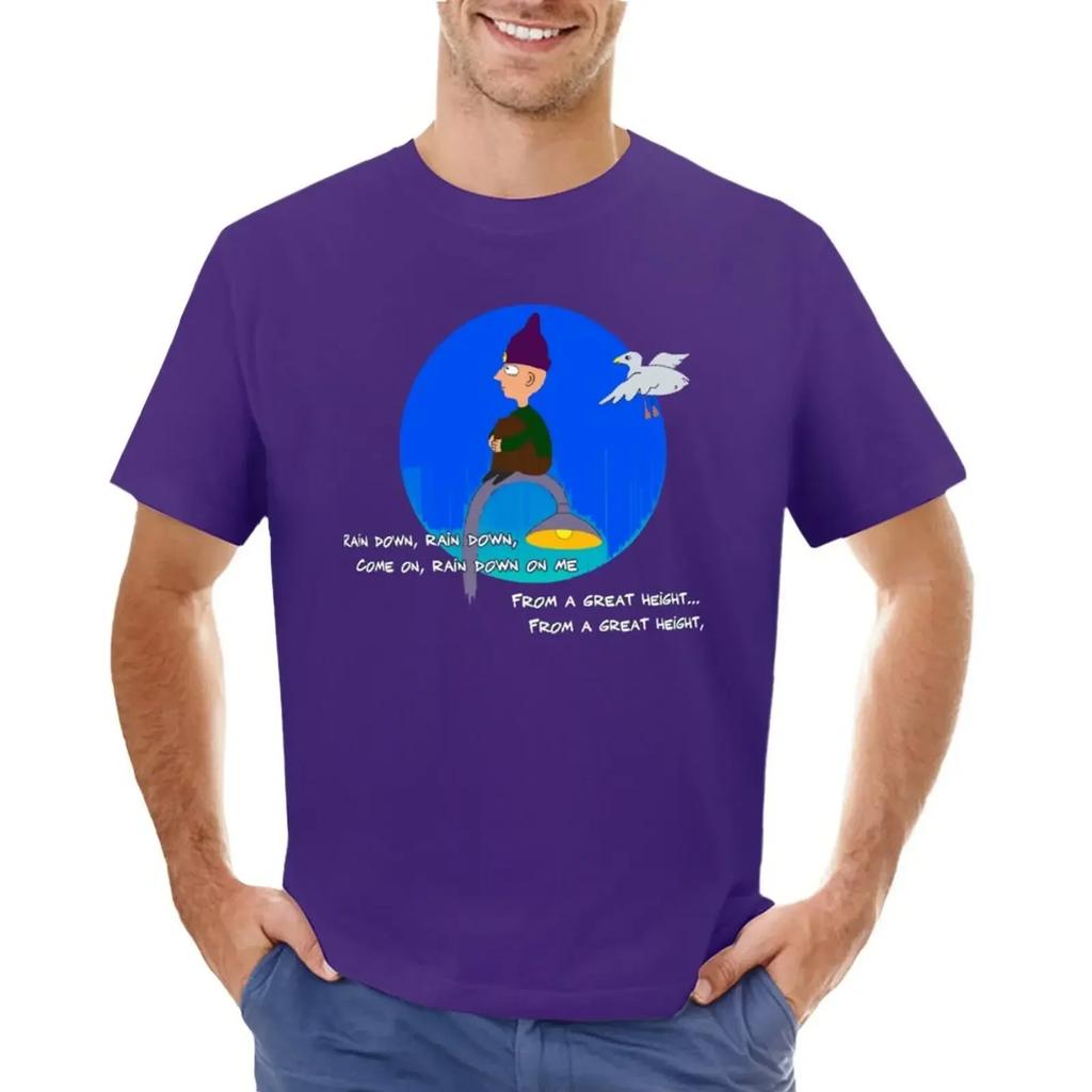Paranoid Android Liedtext T-Shirt Sommerkleidung Grafiken Herren Baumwoll-T-Shirts