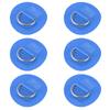X AUTOHAUX D-Ring Patches PVC Stainless Steel Round D-Ring Pads for Surfboard Inflatable Boat Kayak Canoe Deck 6cm Blue