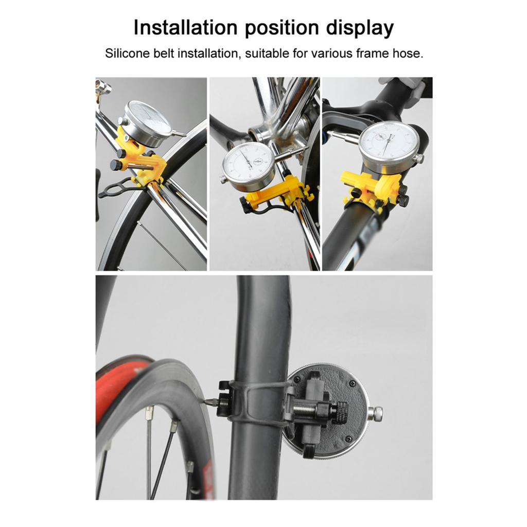 Professioneller Fahrrad-Zentrierständer Fahrradrad-Reparaturwerkzeug Prozenttabelle Fahrradfelgen Einstellwerkzeuge Fahrrad