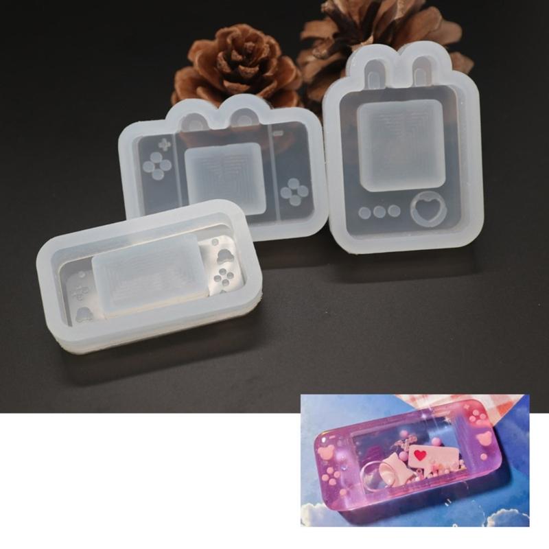 Silicone Heart Rabbit Quicksand Resin Moulds Jewelry Pendant Epoxy Mold DIY Necklace Pendant Mold Resin Shaker Mould