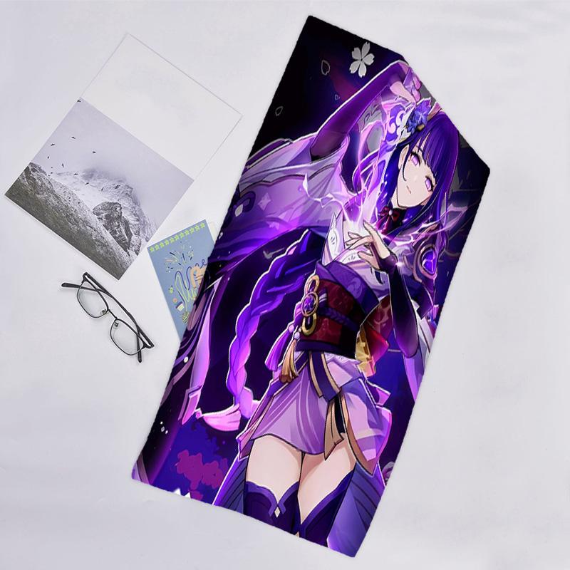 1pc Genshin Impact Beelzebul2 Beach Towel, Beach and Seaside Swimming Pool Equipment, Fashion Pattern, Rectangular, Travel Essentials