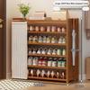Bamboo Shoe Rack: Multi-Layer Dustproof Cabinet for Compact Home Storage