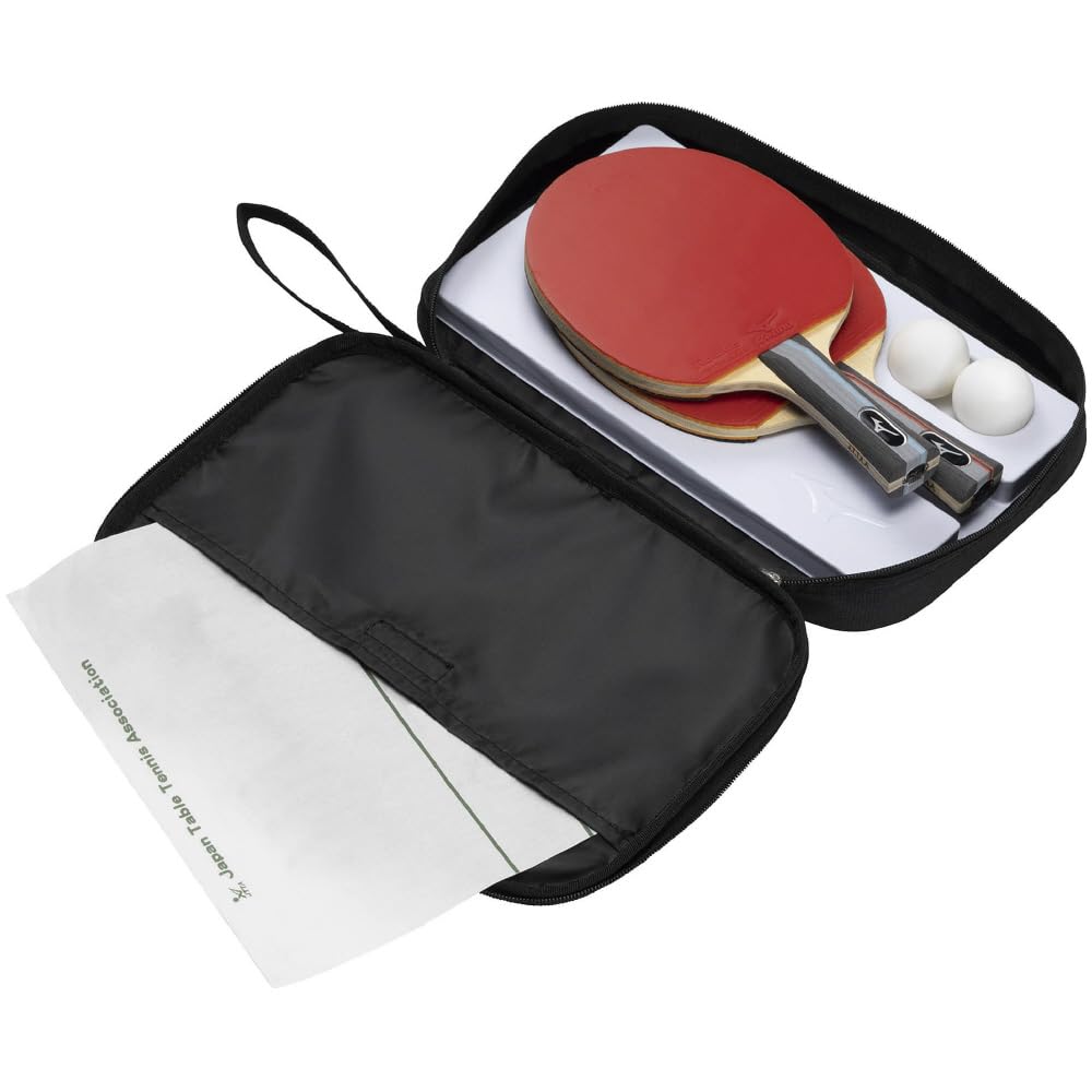 MIZUNO Table Tennis Soft Case for 2 Clubs Center 83JD3510 (with Cover) Black/Gold