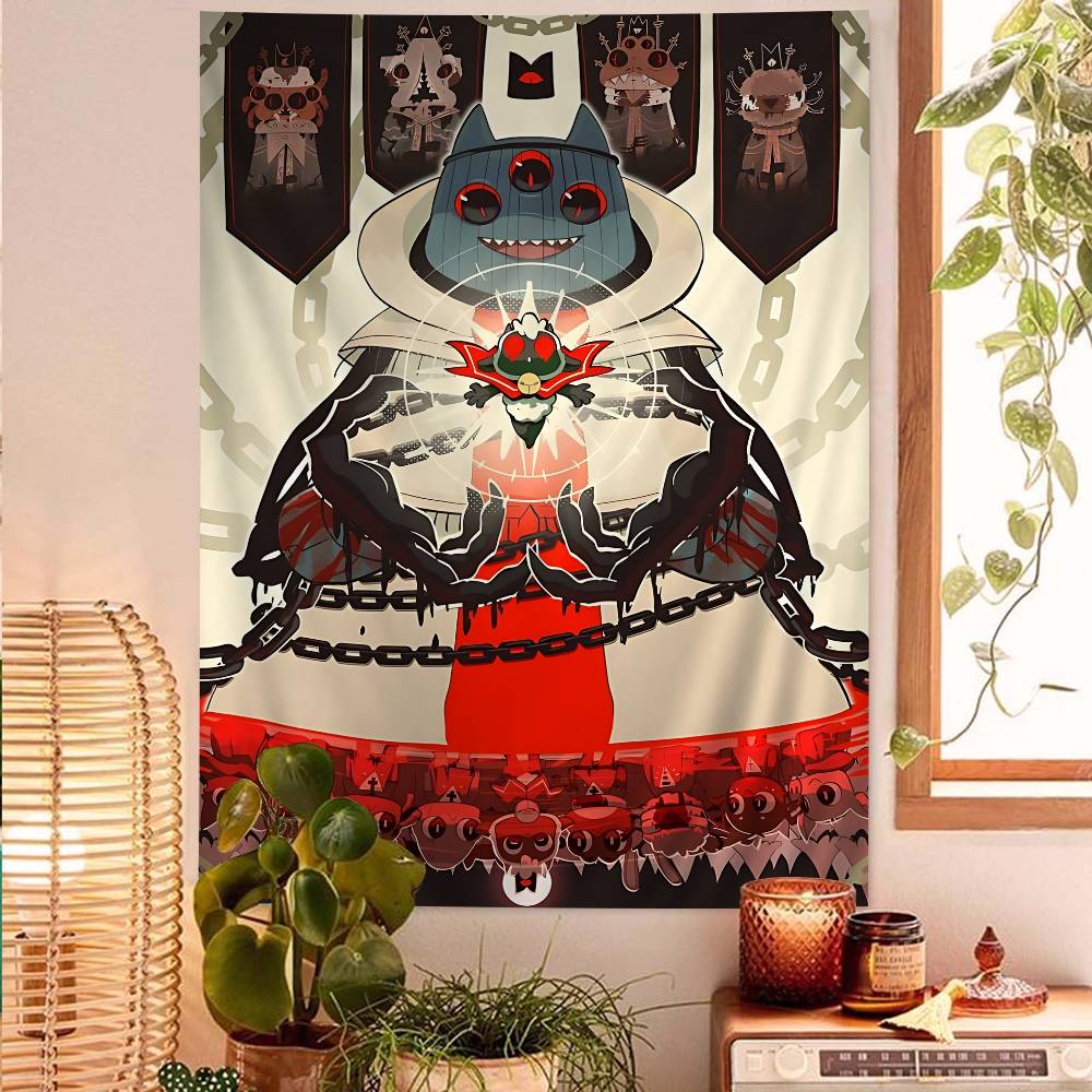 Game Cult Of The Lamb Colorful Tapestry Wall Hanging Bohemian Wall Tapestries Mandala Wall Hanging Sheets