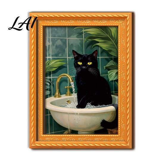 Retro Wood Picture Frame Magnets Black Cat Wooden Refrigerator Magnet Halloween Theme Decorative Cute Pumpkin Magnet Set Magnetic Decal for Kitchen