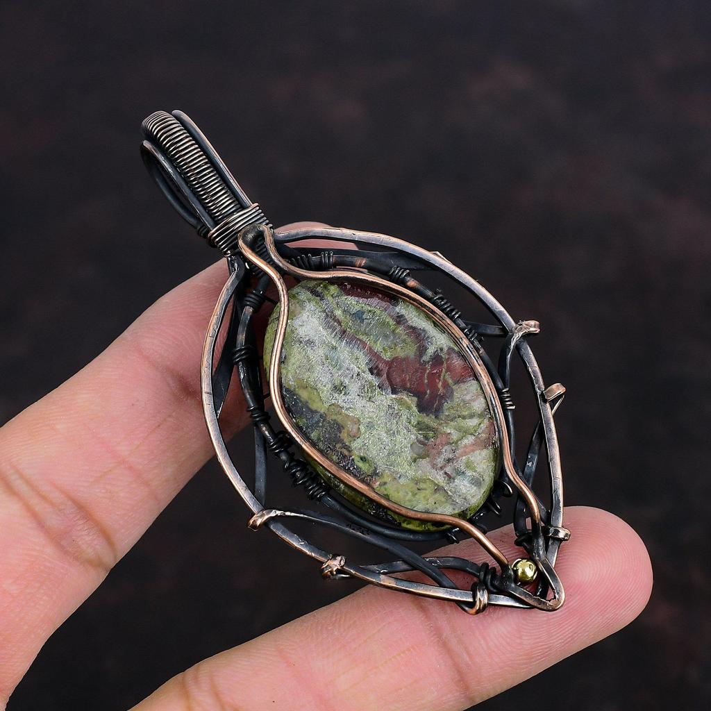 Tree Of Life Dragon Bloodstone Pendant Copper Wire Wrapped Pendant Handmade Jewelry Gemstone Pendant Wonderful Copper Jewelry Gifts For Her