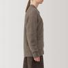 MUJI Wool Blend Boucle Cardigan BA1PNA4A Dark Mocha Brown L Women's V-Neck Women's Women's