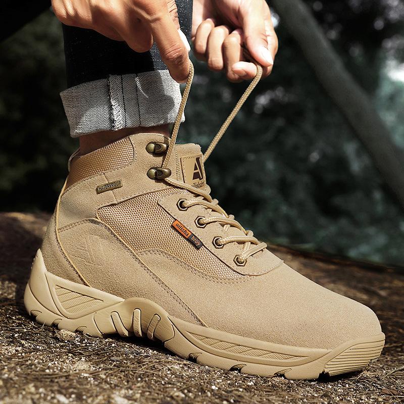 Herren Outdoor Wanderstiefel Trainings Wüstenstiefel Taktische Kampfstiefel Herren Atmungsaktiv Militär Arbeitsstiefel Große Größe
