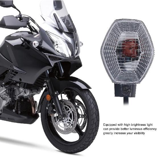 

Aramox Мотоциклетная лампа указателя поворота Передние поворотники Левый Правый Индикаторная лампа Замена для SUZUKI DL 1000 650 V Strom (белый)