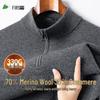 FIRS Men's Wool-Cashmere Blend Crew Neck Knit Sweater