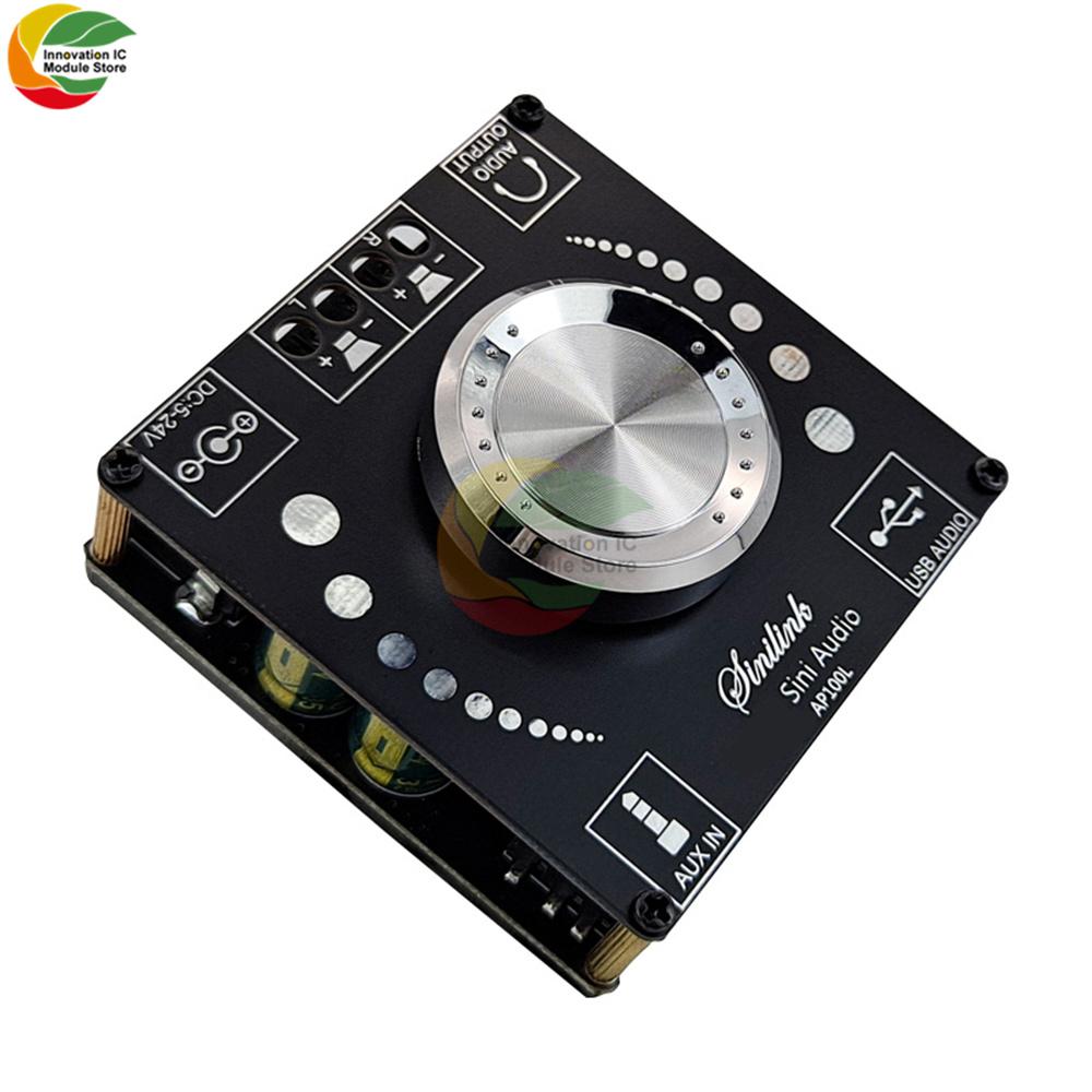

XY-AP100H AP100L 100W+100W Dual TPA3116D2 Bluetooth 5.0 Stereo Audio Digital Power Audio Power Amplifier Board AMP AUX USB APP