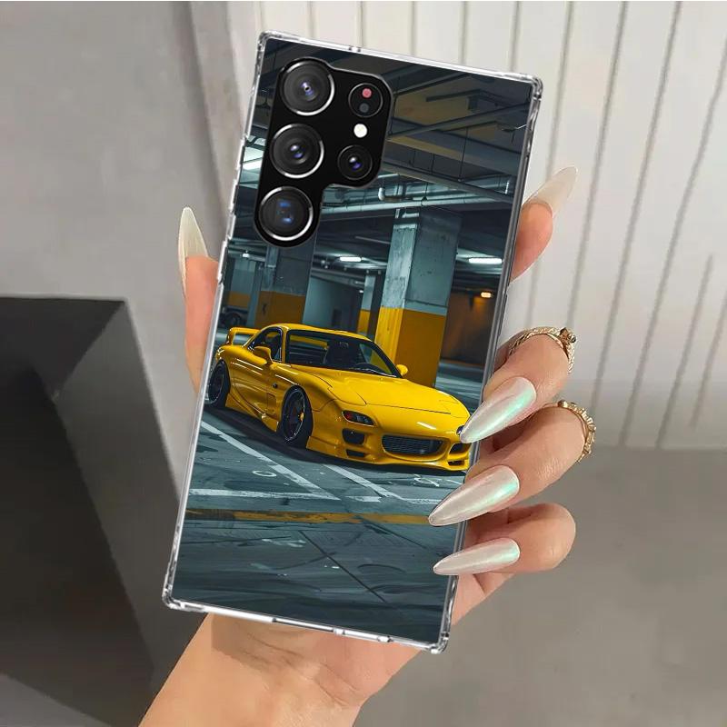 JDM Car RX7 Cool Phone Case for Samsung Galaxy S26 S24 S23 Ultra S25 Edge S22 S21 Plus S20 FE + Soft Print Shell Funda Galaxy S2