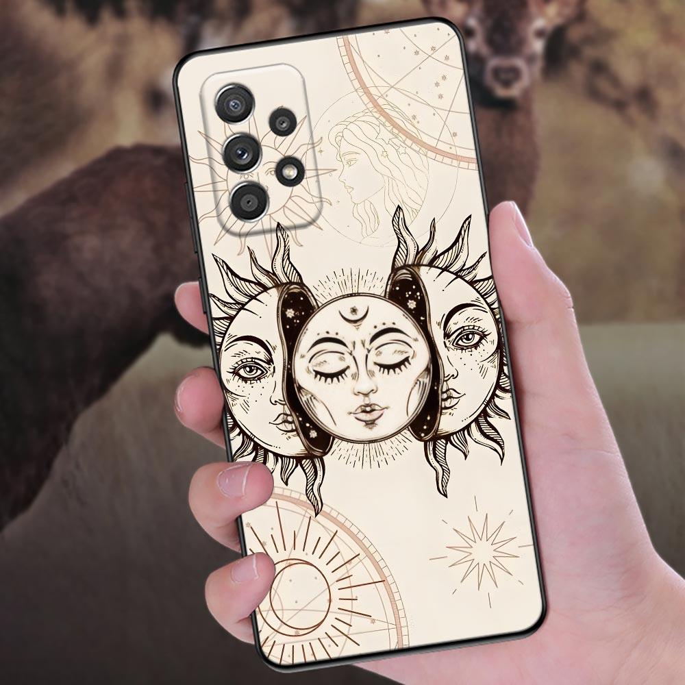 Sun Moon Tarot Card Astrology Phone Case For Samsung Galaxy A57 A56 A37 A55 A36 5G A26 A54 A52 A35 A34 A25 A17 A16 A15 A07 Cover