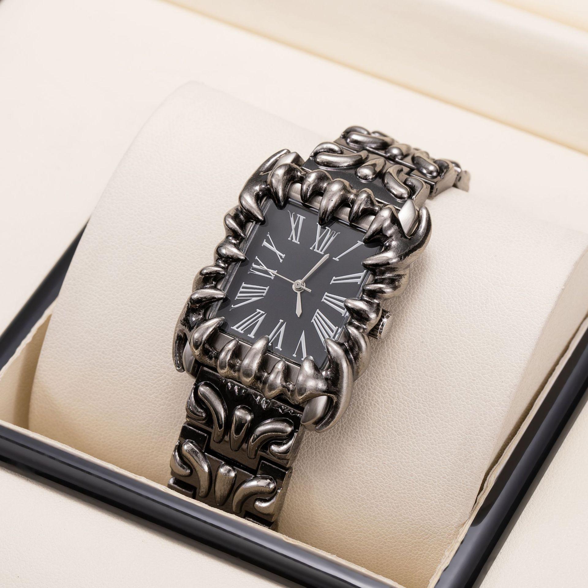 Wind Special-Shaped Square Claws Watch Men S Millennium Retro Personalized Relief Pointed Claws Men S Watch