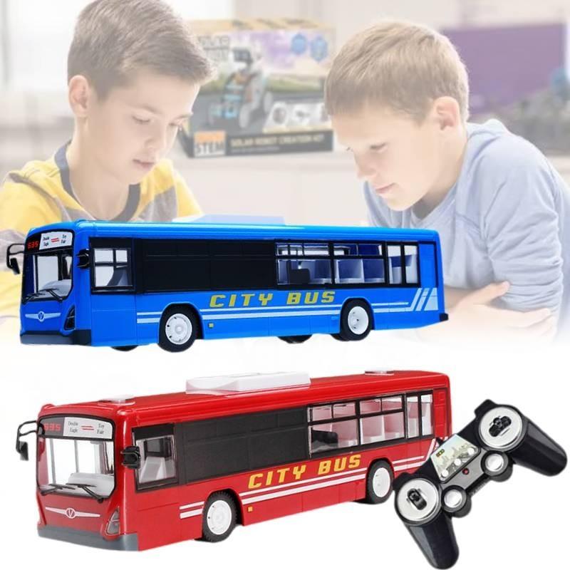 Remote Control Bus Toy For Kids 112 Scale Realistic Sounds And Lights Battery Operated