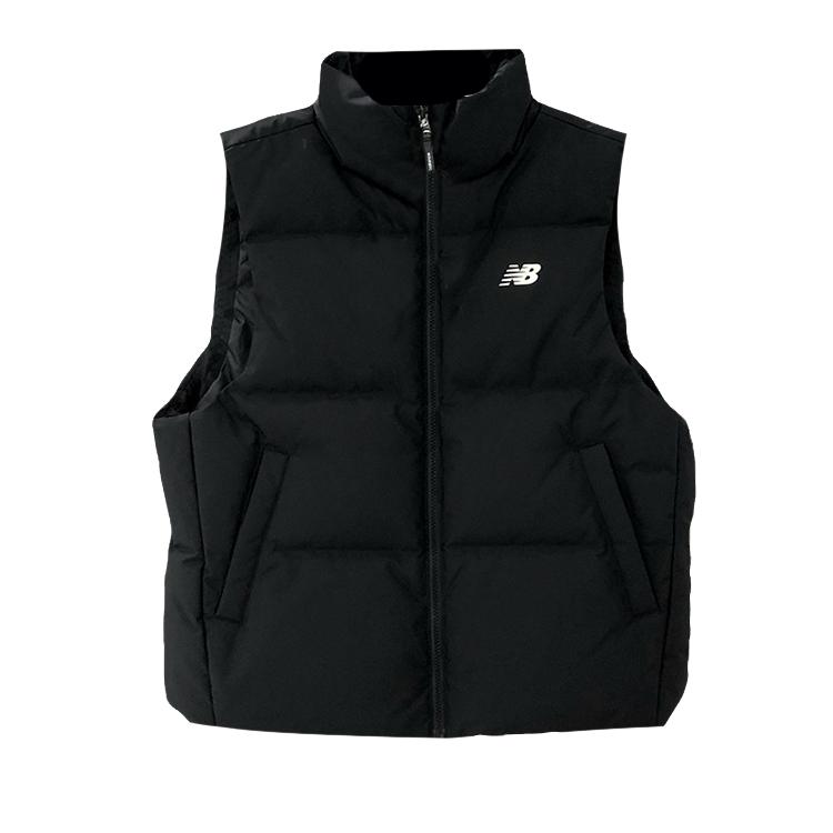 New Balance Down Vests Women s Black Stand Collar Moderate Other AWV53383-BK XL