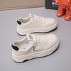 Fashion Women's Casual Shoes Cowhide Platform Casual Women's Shoes 2025 Spring and Summer New Versatile Round Head Little White Shoes
