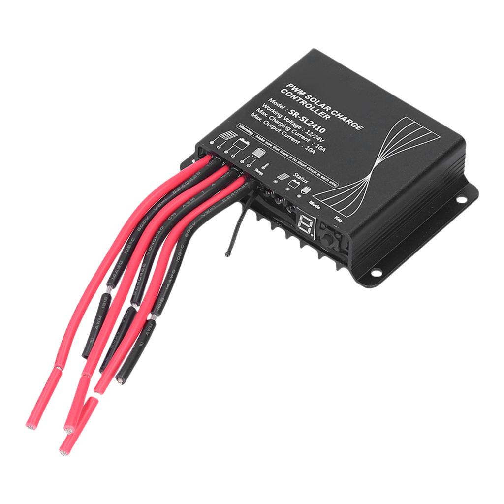 PWM Solar Charge Controller 10A Solar Panel Regulator Waterproof Energy Controller for RV Accessorie