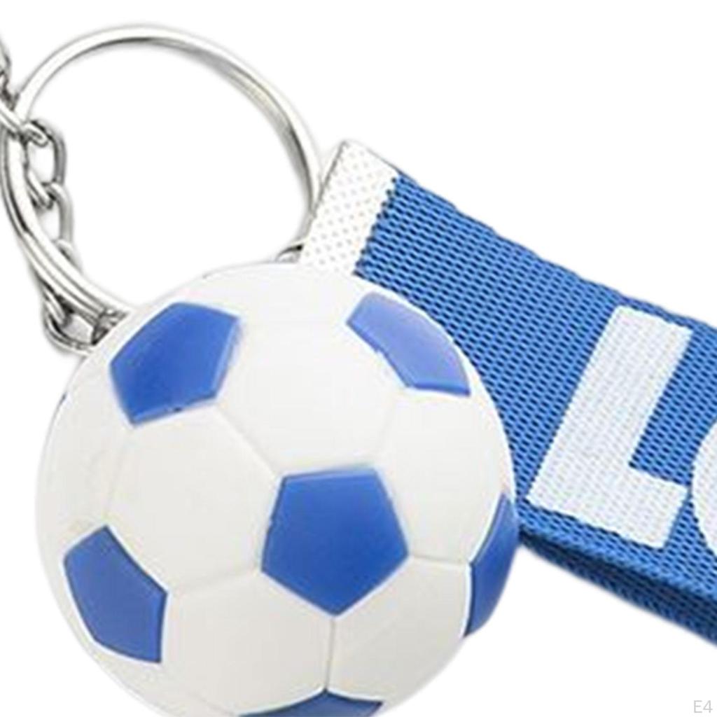 Creative Soccer Keychain Alloy Sport Key Chains for Men Women Boys Girls Wallet Backpack Bag Charms