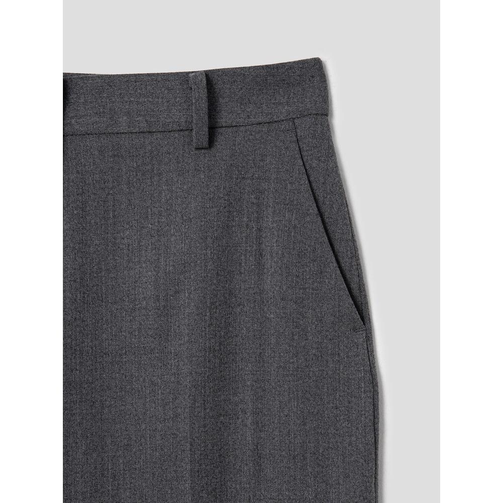 8seconds Wool Blend Long Straight Slacks Ash