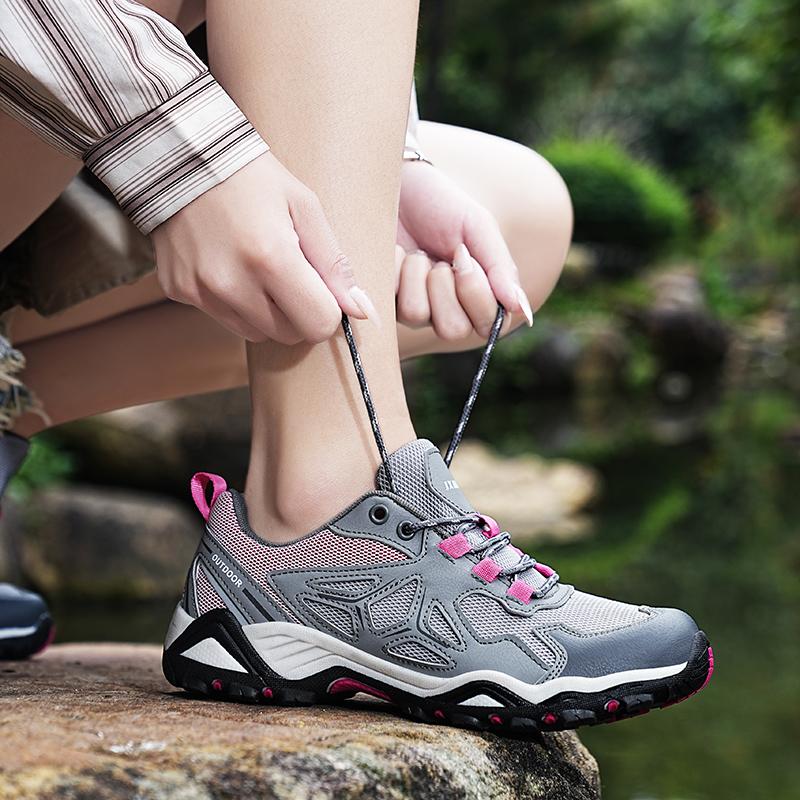 Fashion Men Hiking Shoes Autumn Outdoor Sports Climbing Walking Shoes Men Trekking Sneakers Breathable Climbing Camping Non Slip Size 46