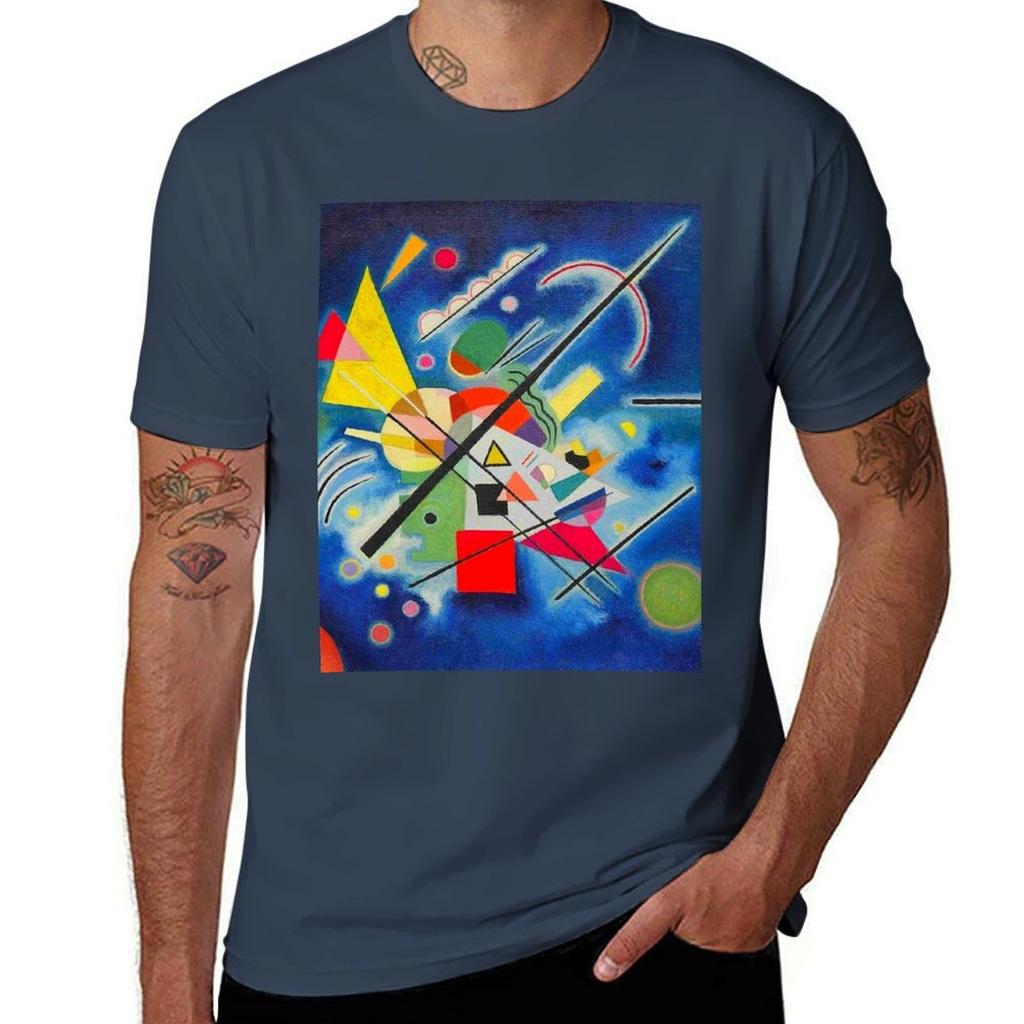 Kandinsky Blue Painting Tshirt Plus Size Lightweight Top