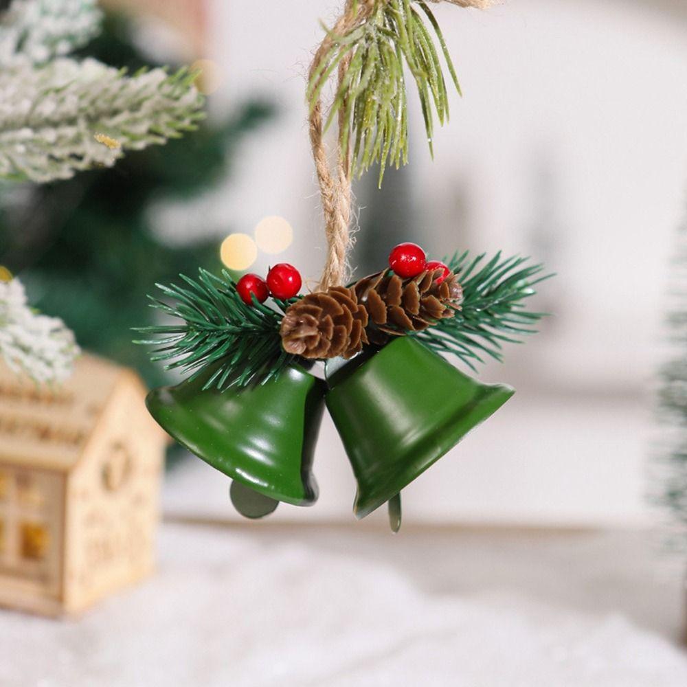 Iron Christmas Tree Pendants Double Horn Xmas Tree Decorations  Seasonal Decor