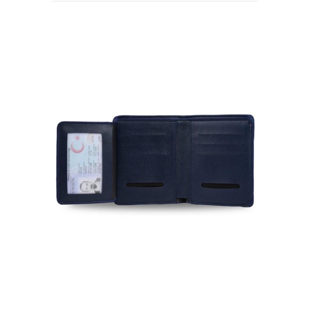 Ανδρική θήκη για κάρτες Sports Classic Black Slim Money Wallet με διπλή θήκη για χρήματα
