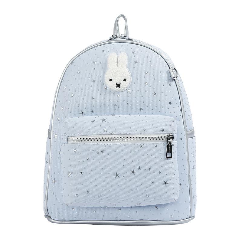 Schoolbag New Cartoon Cute Plush Bunny Bag Polka Dot Contrasting Backpack Student Large Capacity Out Girl Heart Backpack