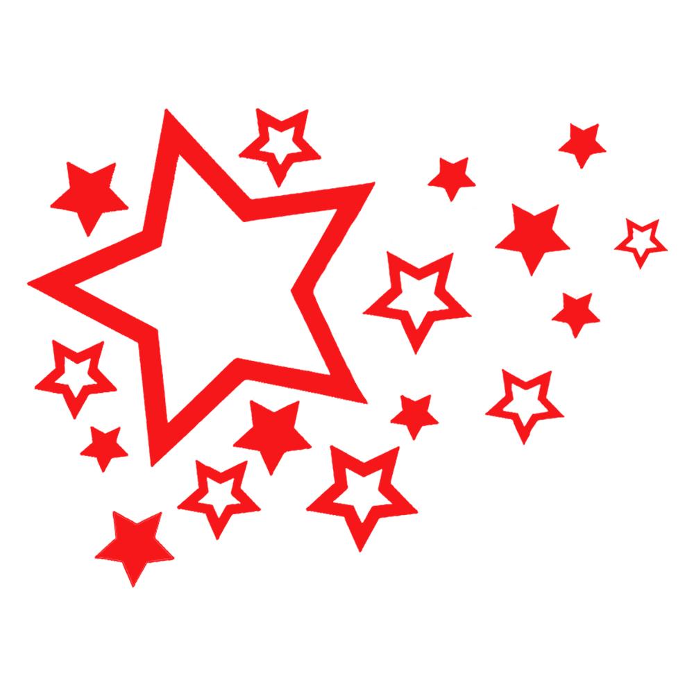 16*12CM Fashion Shooting Stars Styling Vinyl Car Sticker Bumper Decorate Car Styling Decorative Accessories