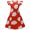 Cartoon Print Flutter Sleeve Girls' Dresses 2606