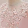 Girls' Embroidered Lace Flower Princess Dress