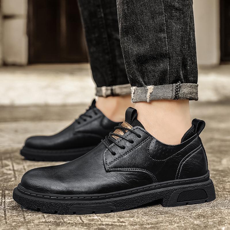 Män Klänning Skor Läder Affärsfest Läder Bröllopsskor Män Flats Oxfords Formell Skor