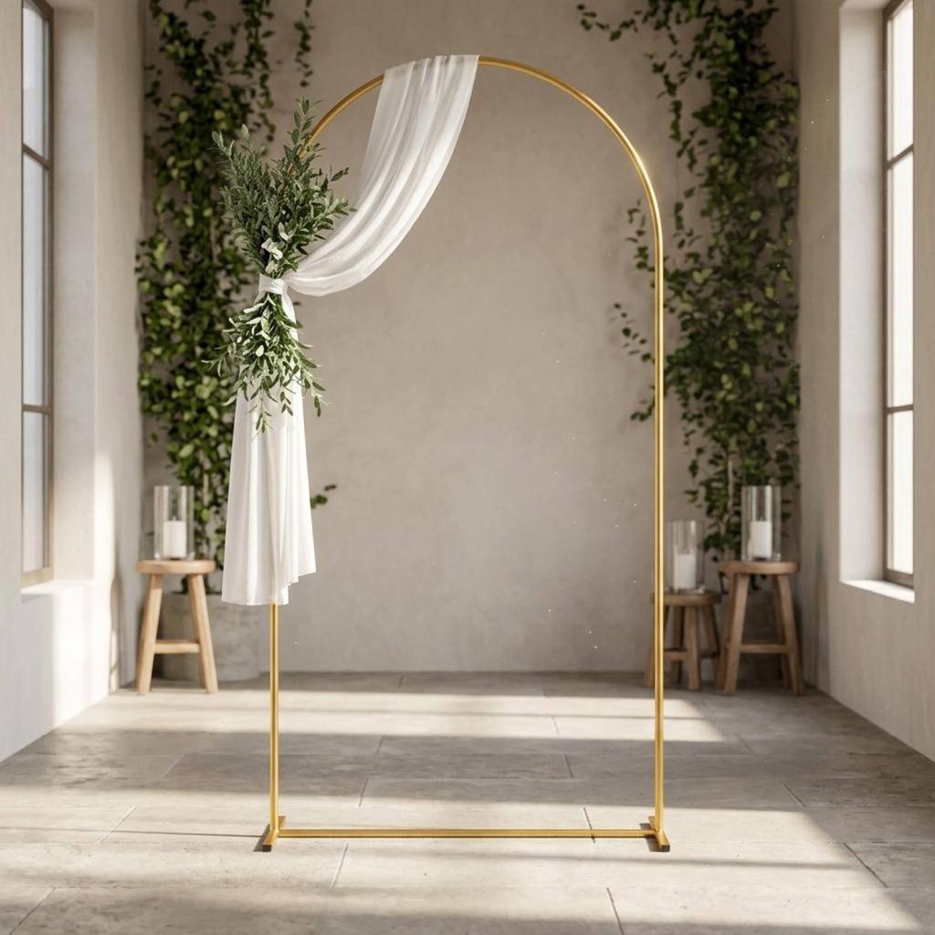 10 Sets Curved Arch Arch Frame Sturdy Metal Backdrop Arch Curved Arch Backdrop Stand Modern Look Event Decor for Ceremony