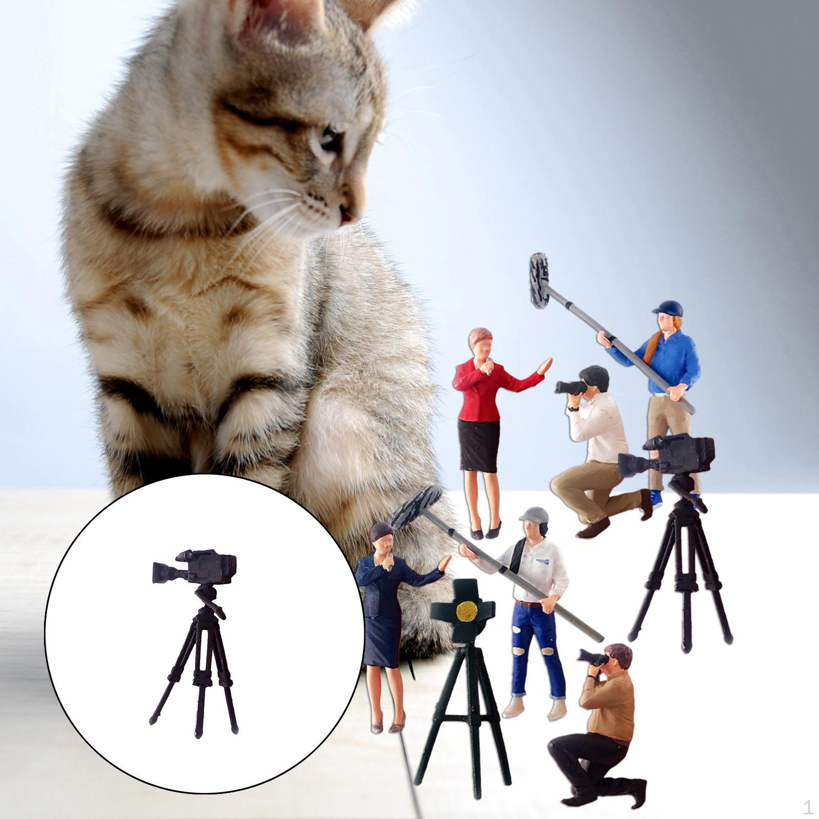 

1/64 Трансляционная фигурка, окрашенные фигурки, живая сцена для диорам, коллекции, набор для строительства, архитектура Tripod Camera_height 2.8-3cm