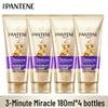 Pantene 3-Minute Miracle Multi-Effekt Reparaturspülung für geschädigtes Haar (4x180g)