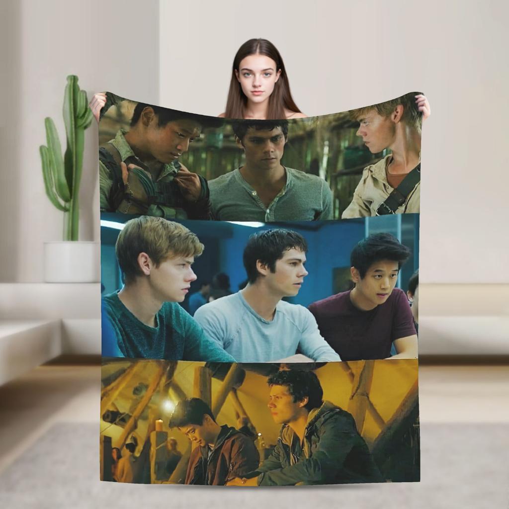 The Maze Runner Flannel Blankets Newt X Thomas Soft Bedding Throws for Outdoor Travel Graphic Bedspread Sofa Bed Cover