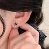 White polka dot star stud earrings for women to sleep without picking up ear holes earrings personalized earrings