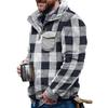 Men Sweatshirt Plaid Thicken Pullover Loose Winter Sweatshirt for Daily Wear
