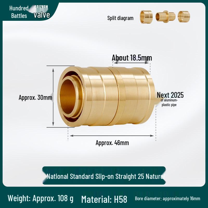 Underfloor Heating Copper/Aluminum-Plastic Compression Fittings for Hot Water Pipes