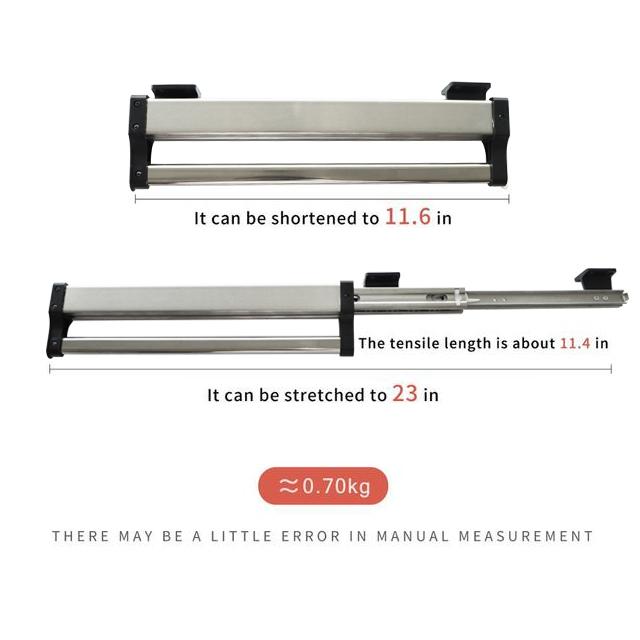 Heavy Duty Pull-Out Closet Valet Rod Adjustable Wardrobe Clothing Rail Top Mount Wardrobe Hanger Rack Bar Ball Bearing Slide