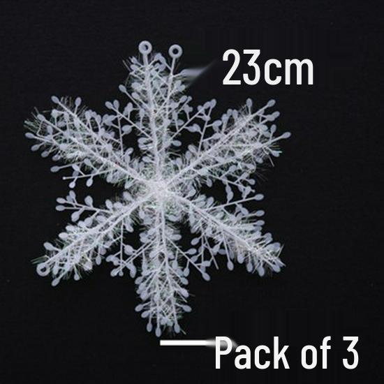 Snowflake String Ornaments for Christmas Tree Decorations and Gifts