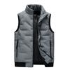 Men S Stand Collar Thick Padded Vest Loose Plus Size Casual Winter