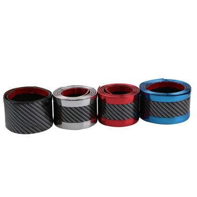 Protective Styling Mouldings Car Stickers 1m Universal Rubber Strip Car Bumper Lip Carbon Fiber Look Door Sill