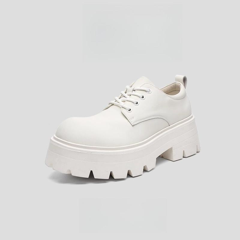 Big Head Derby Shoes for Men and Women, New Couple Leather Shoes, Thick Sole Heightening Men's Casual Leather Shoes