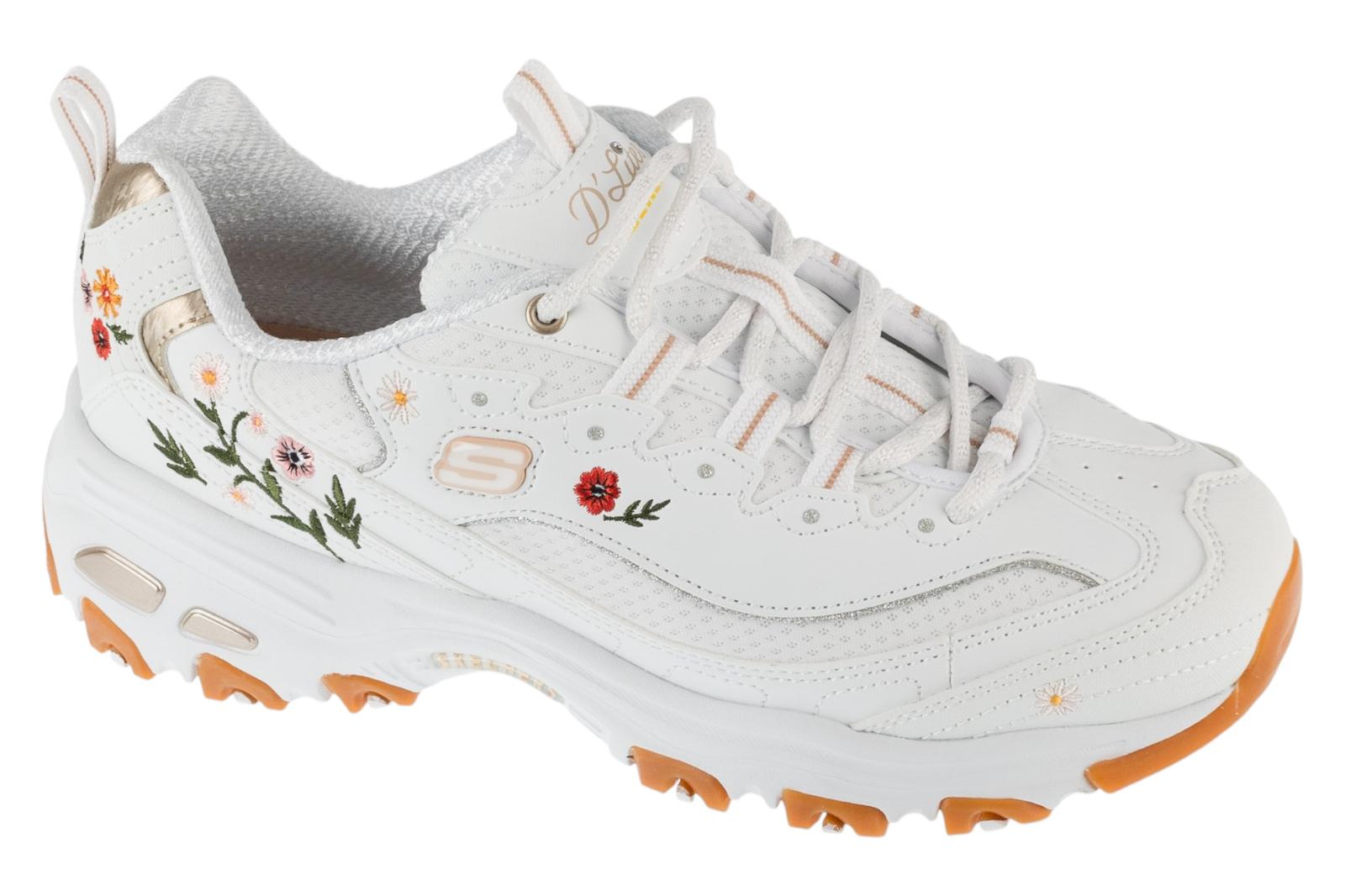 Skechers D Lites, Damen weiße Sneaker 36 weiß
