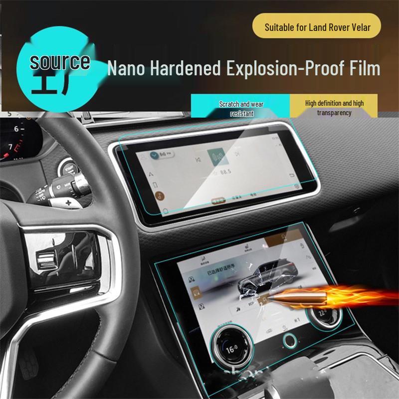 

Tempered Film for Land Rover Velar: Central Control Screen & Instrument Panel Protector Instrument Panel